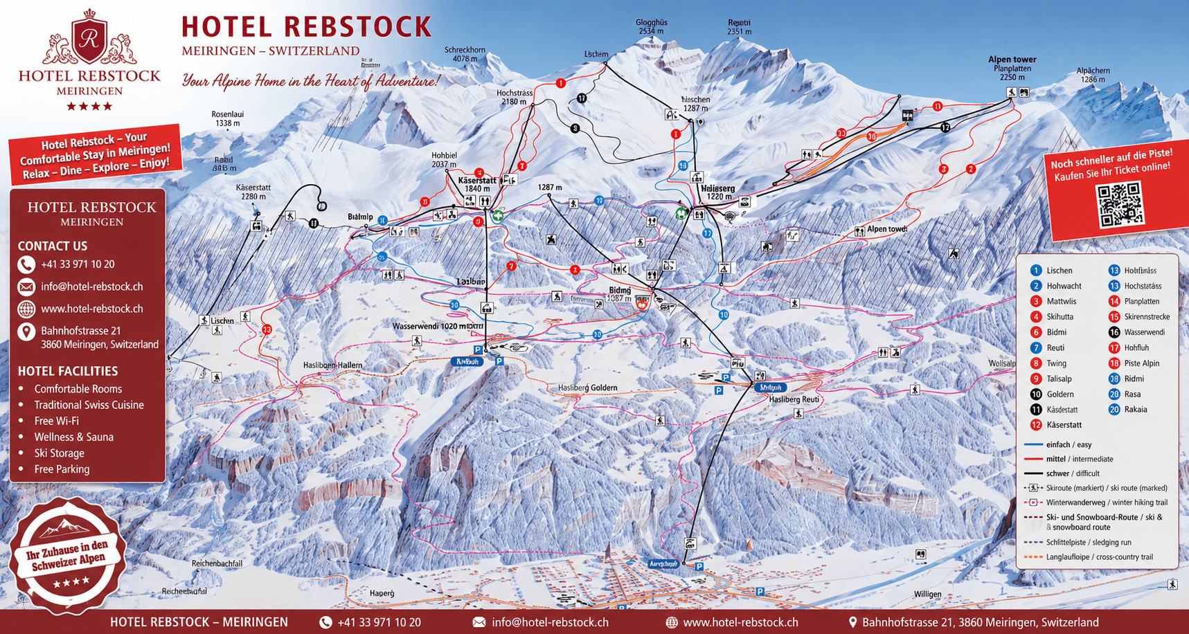 Meiringen Hasliberg piste map